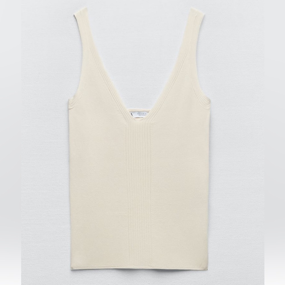 Zara NWT Light Peach/ Vanilla Tank